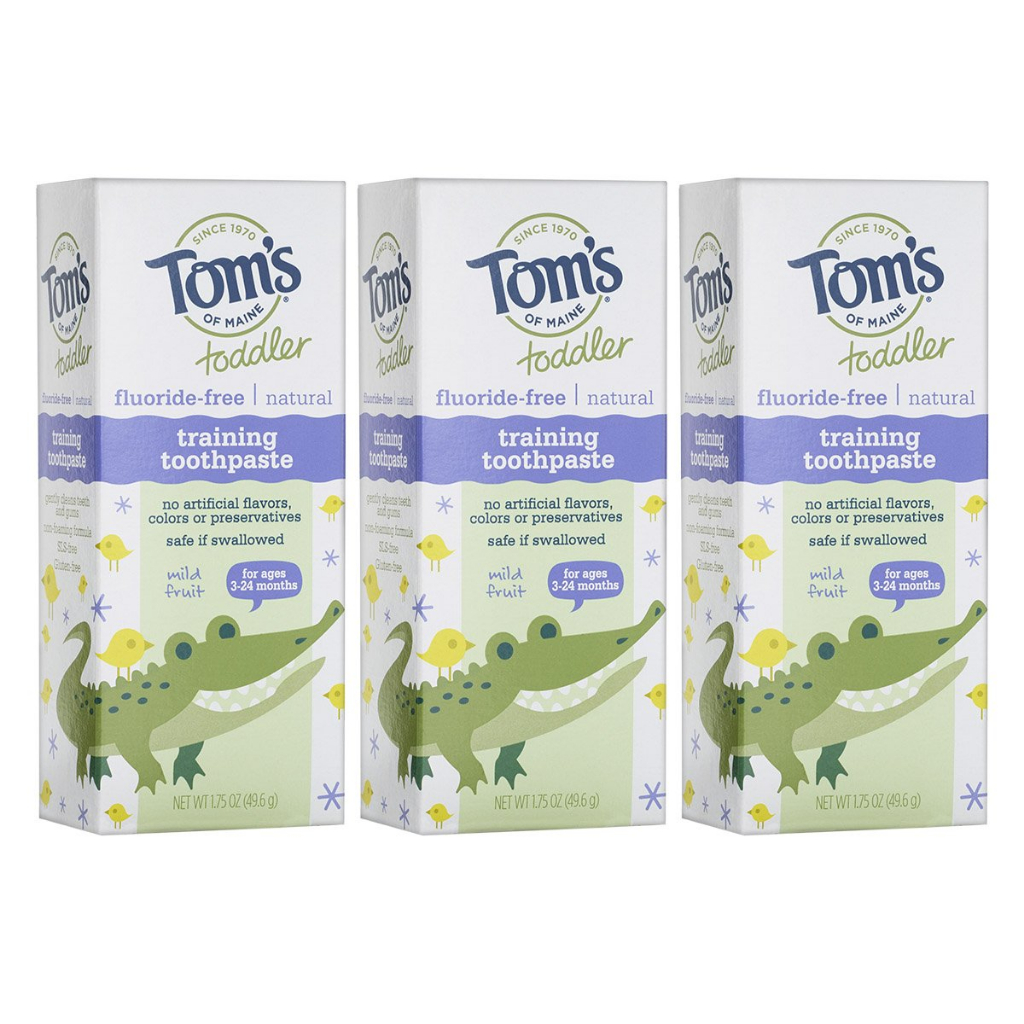 _Kem đánh răng cho bé từ 3 đến 24 tháng Tom's of Maine mild fruit natural toddler training toothpaste -