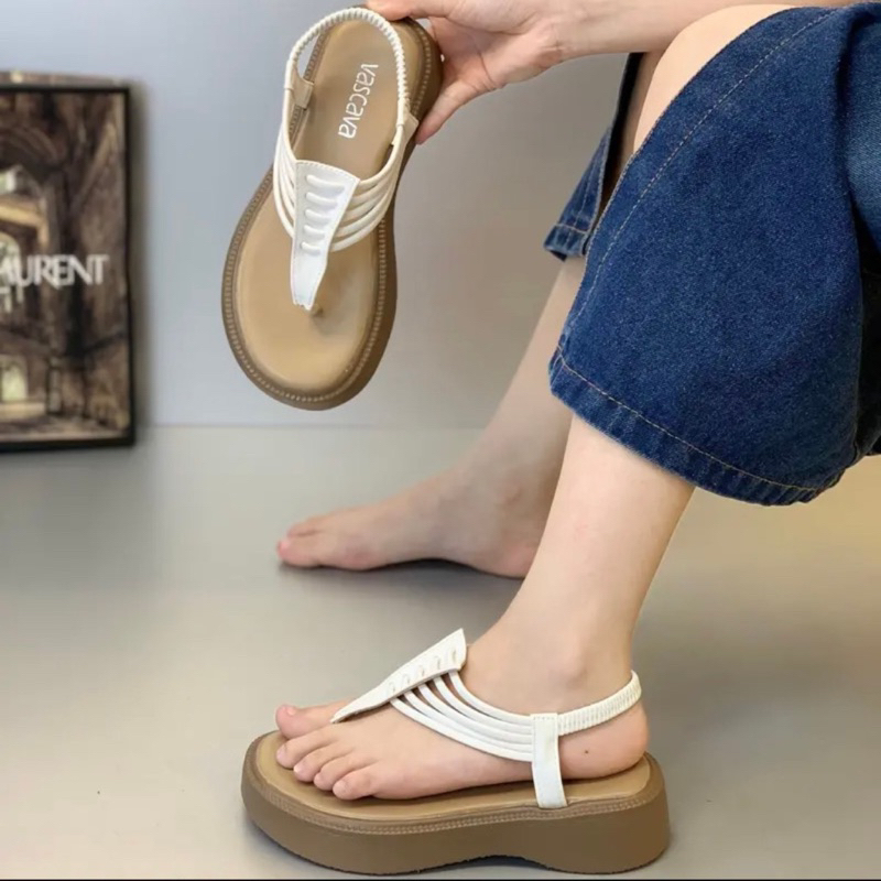 Giày sandal nữ LUDUMI đế cao 3cm - Xăng đan đế bánh mì thời trang hottrend ,phong cách hiện đại