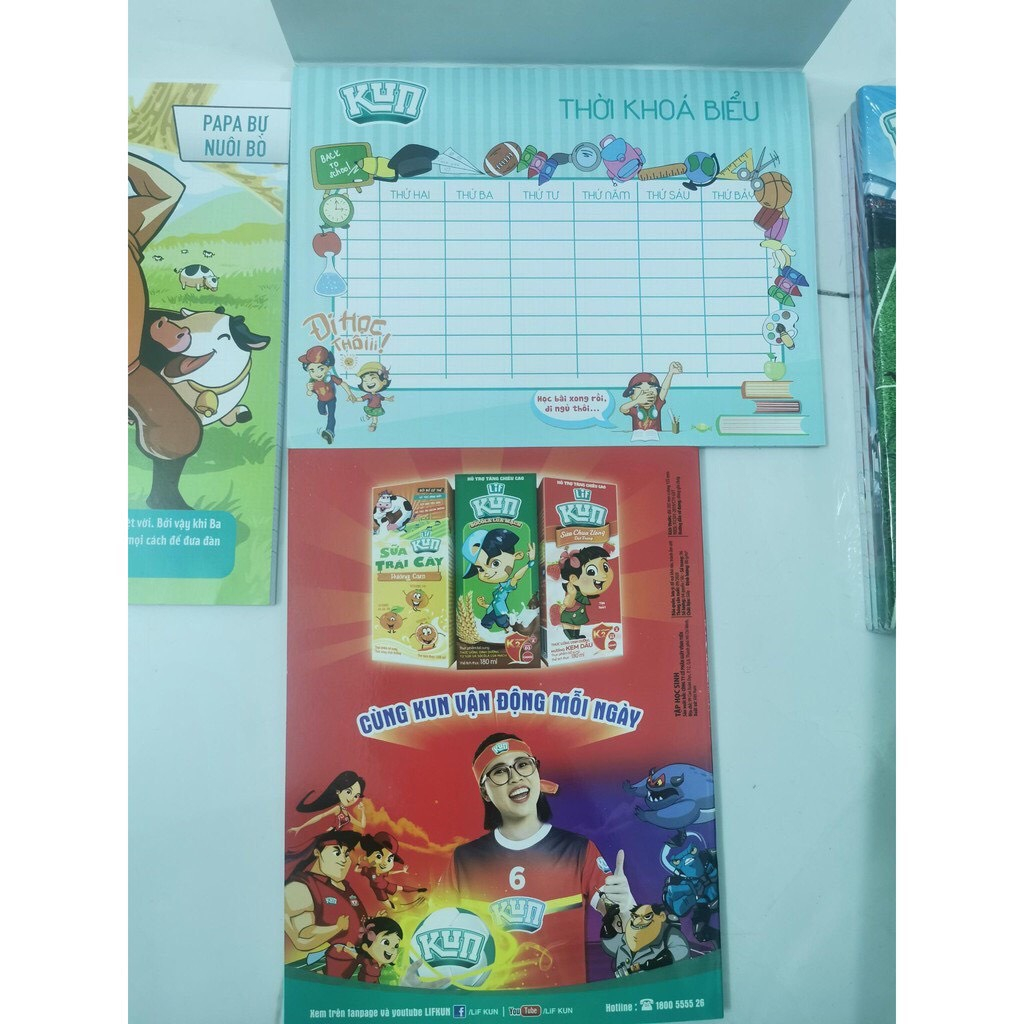 Vở tập viết Kun 4 ô ly 96 trang - Quà tặng sữa Kun