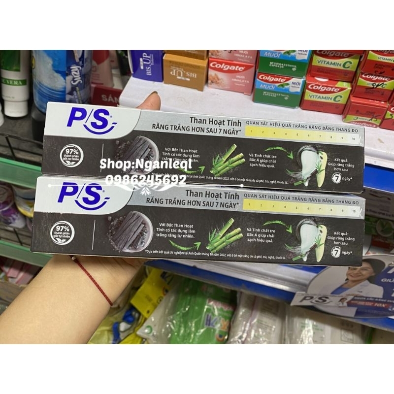 Kem Đánh Răng P/S bảo vệ 1 2 3, than hoạt tính 180g