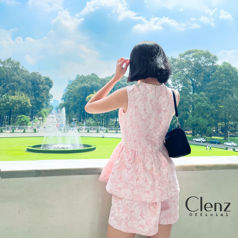 Set áo peplum quần short trẻ trung SET03