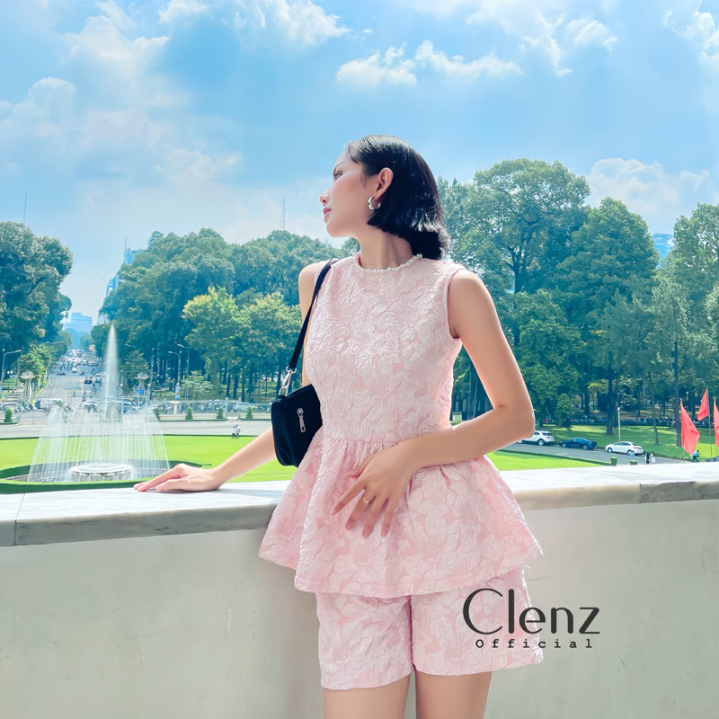 Set áo peplum quần short trẻ trung SET03