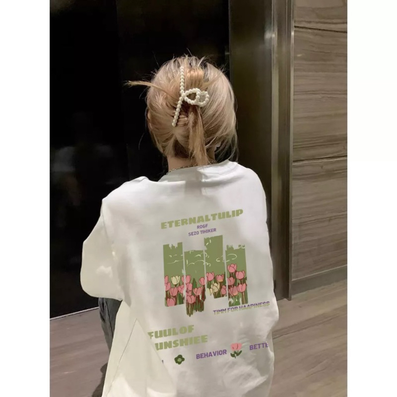 Áo thun phông logo tay nam nữ PINK tay lỡ form rộng SUNSHIEE Unisex | BigBuy360 - bigbuy360.vn