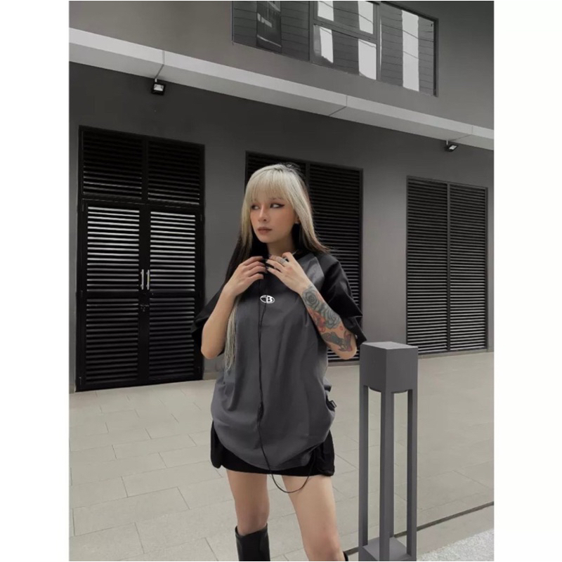 Áo thun phông Raglan logo tay nam nữ in Cao Su Nổi chữ B Unisex | BigBuy360 - bigbuy360.vn