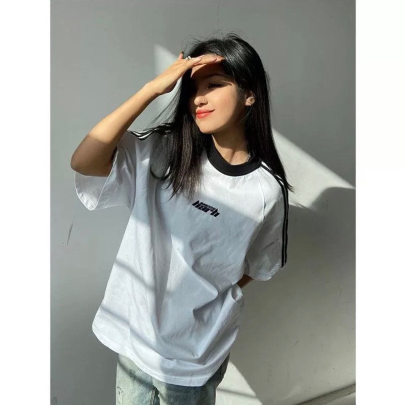 Áo thun Raglan 3 sọc tay PINK tay lỡ form rộng HARH Unisex | BigBuy360 - bigbuy360.vn