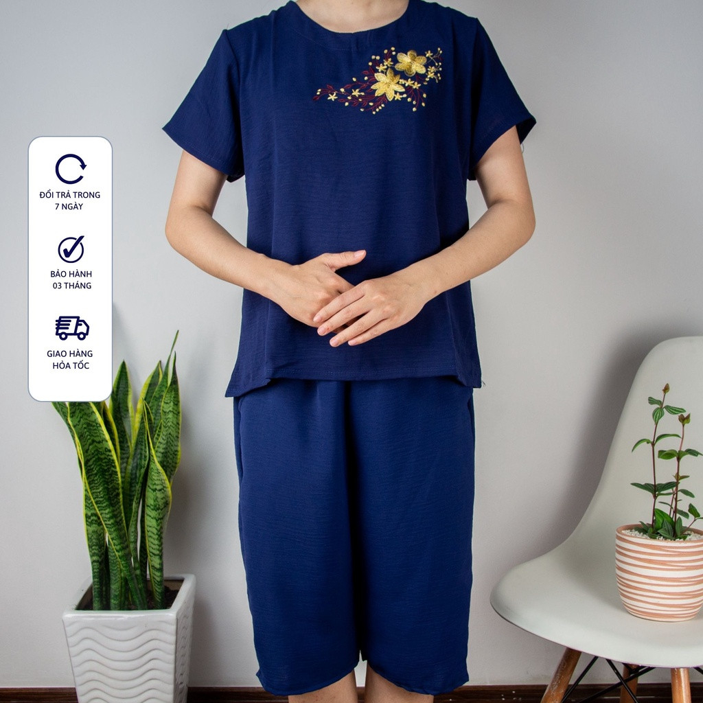 Bộ Đũi Trung Niên Mặc Nhà Cho Mẹ