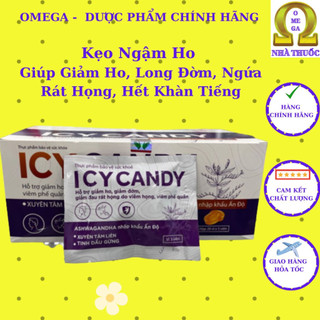 1 Hộp Kẹo ngậm Ho ICY CANDY  20 Vỉ x 5 viên  - Giúp Giảm Ho Giảm Đờm Đau Rát Họng Hiệu Quả 