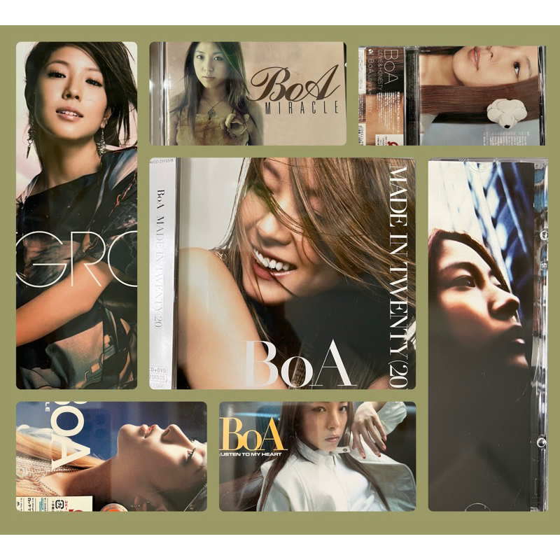 CD các albums của BOA : Jumping into the World, Miracle, Outgrow, Love&Honesty, Listen To My Heart, Double