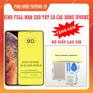 [HOT] KÍNH CƯỜNG LỰC FULL MÀN 9D CHO IPHONE TỪ 6 ĐẾN 15 PRO MAX
