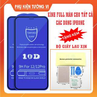 KÍNH CƯỜNG LỰC 10D FULL MÀN LOẠI CAO CẤP CHO IPHONE