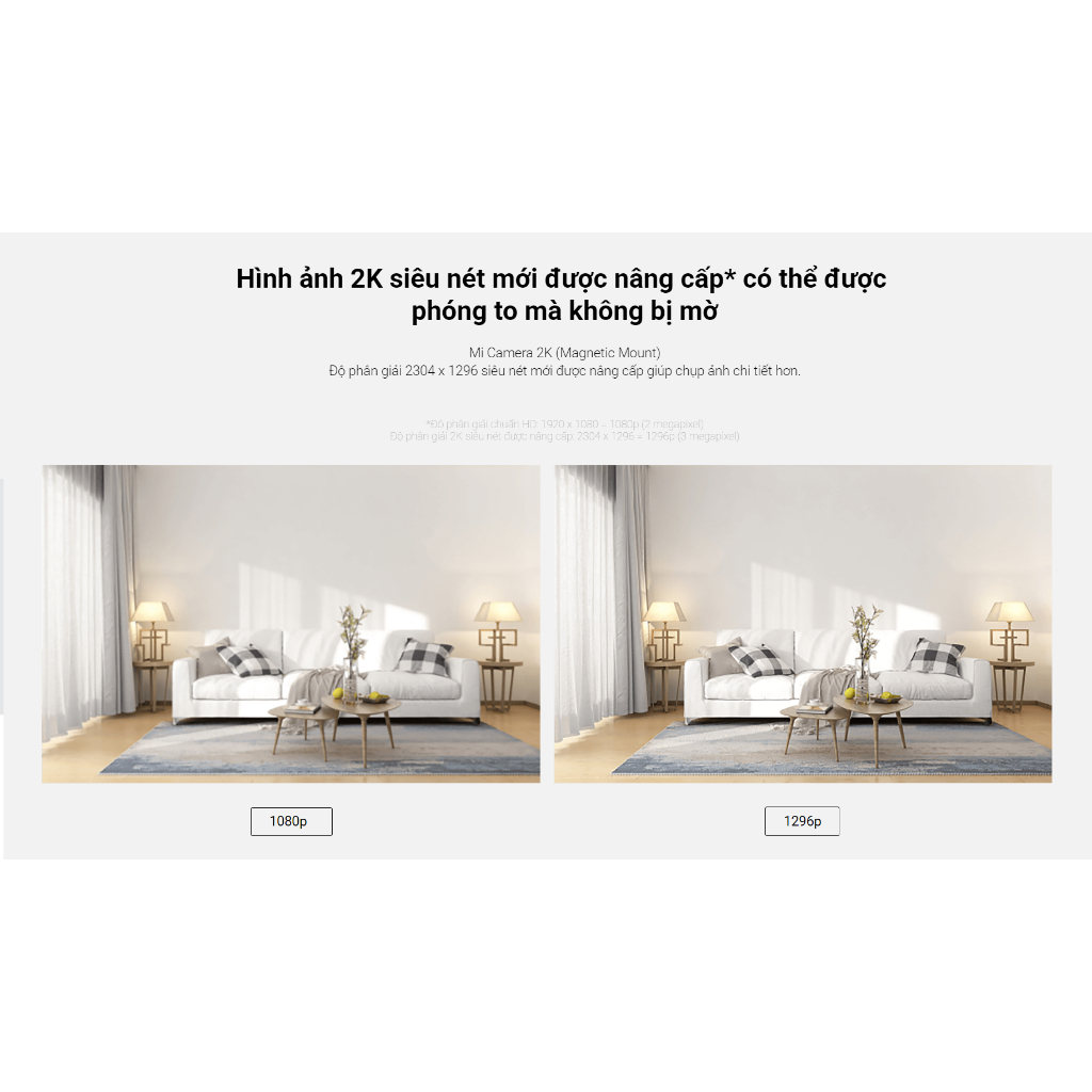 Camera quan sát Xiaomi Magnetic Mount 2K Gắn từ tính, Bản quốc tế - Chính hãng Digiworld