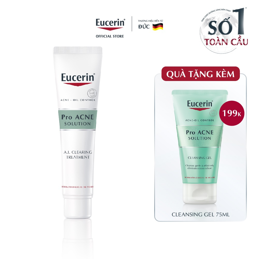 Gel Giúp Giảm Mụn & Nhờn Eucerin Pro Acne A.I. Clearing Treatment 40ml