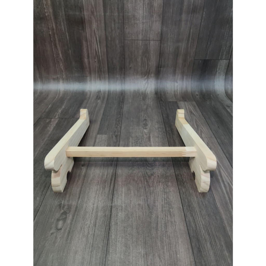 Giá đỡ laptop gỗ tự nhiên 1 tầng siêu chắc có thanh chốt cố định - Spa Laptop