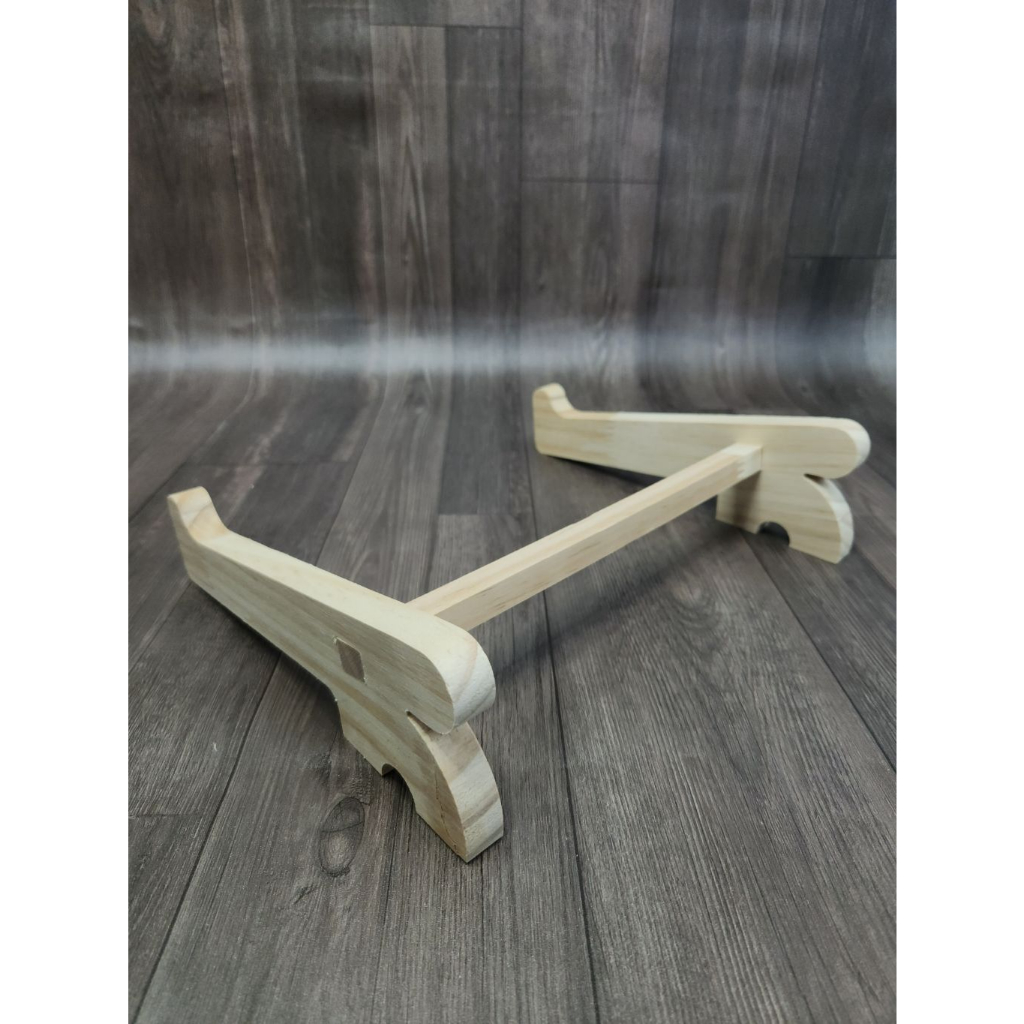 Giá đỡ laptop gỗ tự nhiên 1 tầng siêu chắc có thanh chốt cố định - Spa Laptop