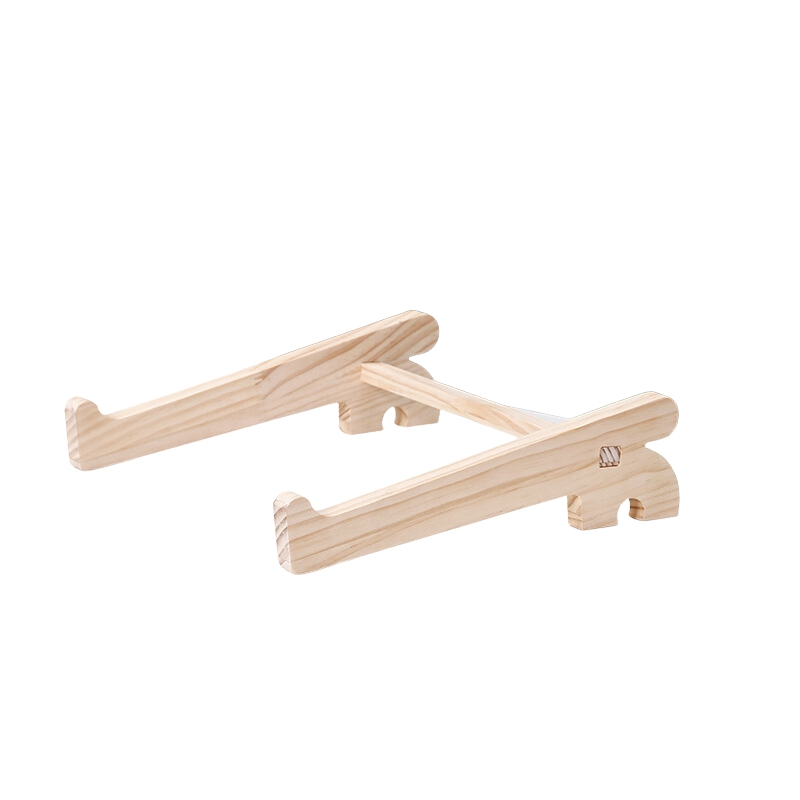 Giá đỡ laptop gỗ tự nhiên 1 tầng siêu chắc có thanh chốt cố định - Spa Laptop