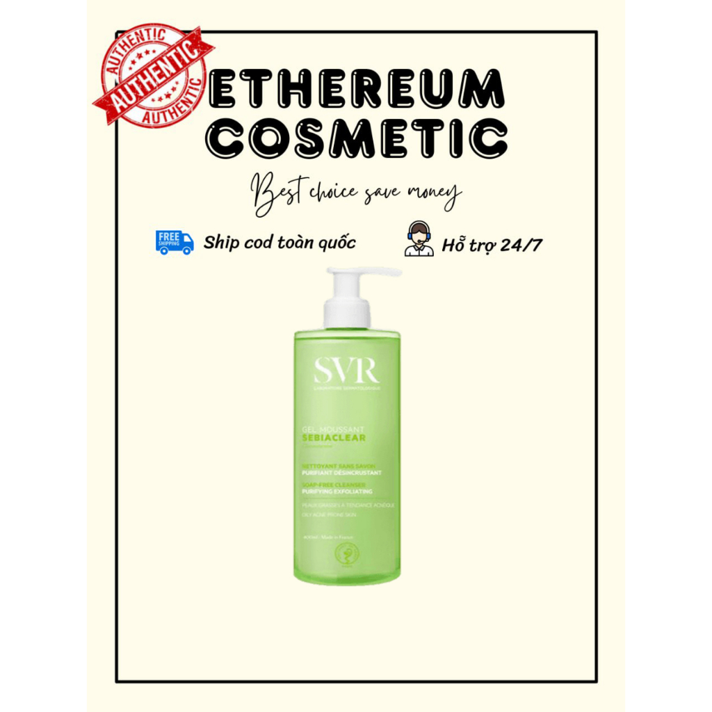 SVR sữa rửa mặt cho da dầu mụn 400ml