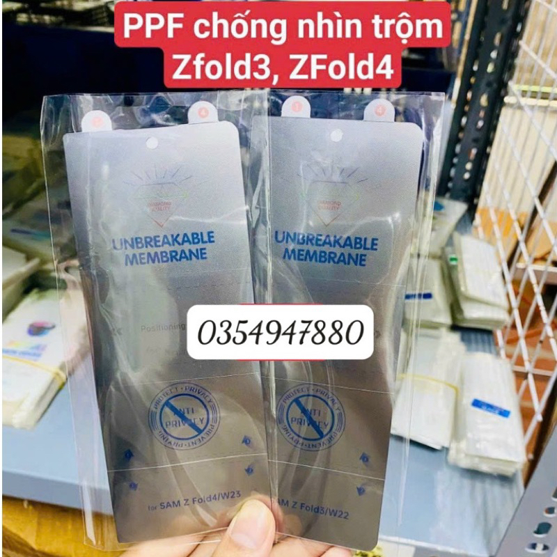 Miếng dán dẻo PPF chống nhìn trộm cho Samsung Z Fold 5/ Z Fold 4/ Z Fold 3 siêu bảo mật