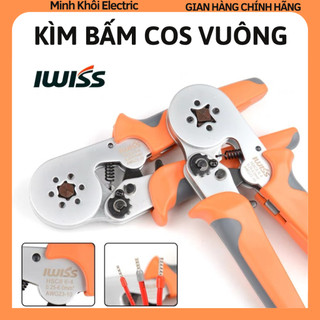 Kìm bấm cos vuông IWISS,kìm bấm cốt,kìm uốn dây điện,kềm bấm cos pin,kìềm bấm cos kim,kìm cos,kềm cos,kiềm cos,kìm bóp
