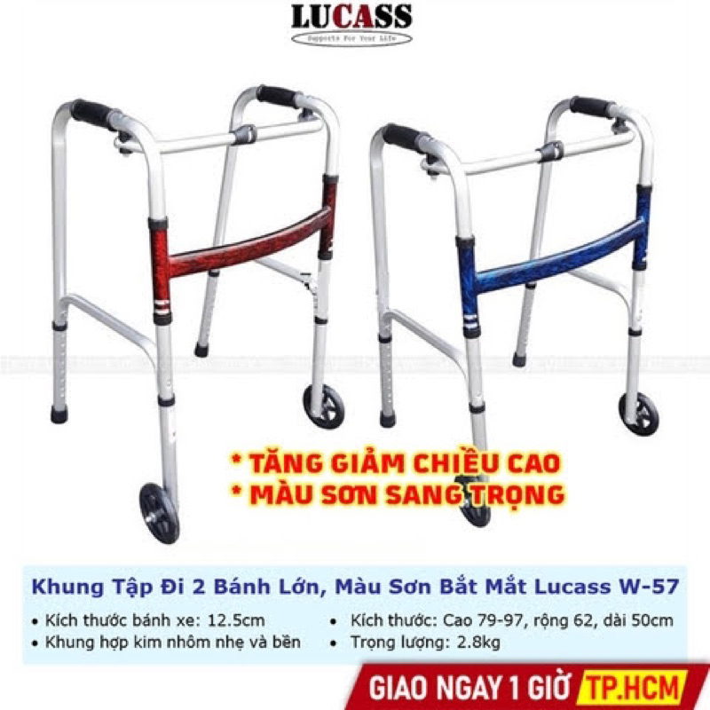 Khung tập đi Lucass W-57 dành cho người bệnh, người già