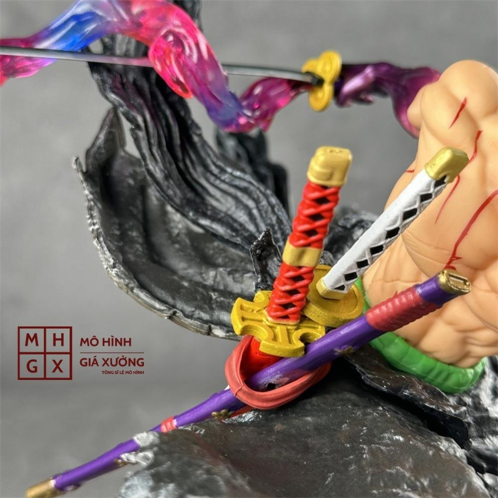 Mô Hình OnePiece Zoro đẫm máu chiến đấu - Cao 31cm - nặng 1kg5 + Box Bìa - hộp xốp - Figure OnePiece - Có Hộp Đẹp