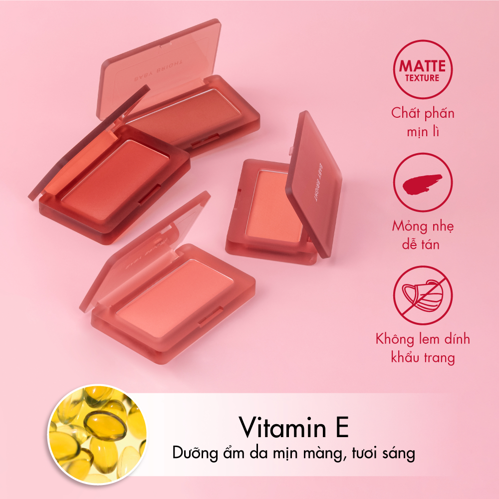 Phấn má hồng BABY BRIGHT MOOD MATTE BLUSHER