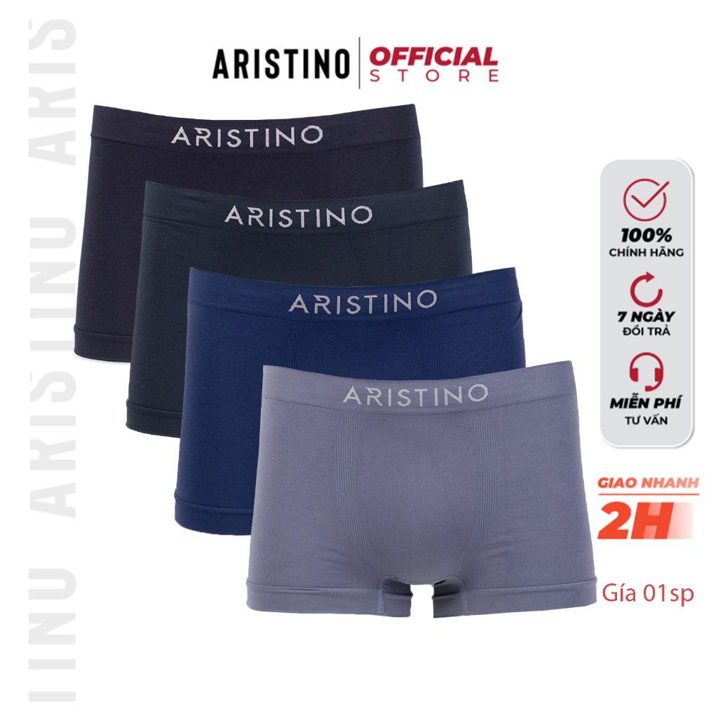 Quần lót đùi nam ARISTINO ABX069 sịp boxer cao cấp cạp dệt logo liền co giãn 4 chiều mềm mát mịn thoáng khí thoải mái