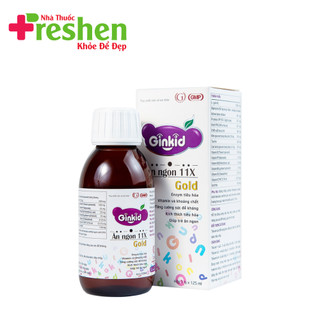 Ginkid Ăn ngon 11X cải thiện chức năng tiêu hóa cho trẻ hết biếng ăn lọ 125ml