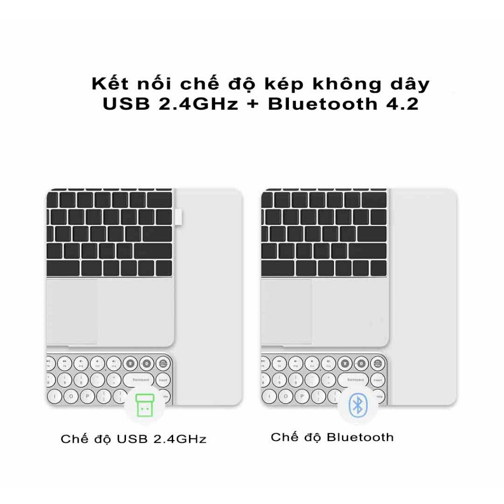 Bàn phím không dây 2 kết nối MIIIW Keyboard Air 85 MWXKT01