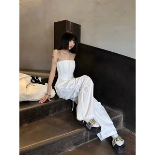 Áo corset basic, quần túi hộp ống rộng
