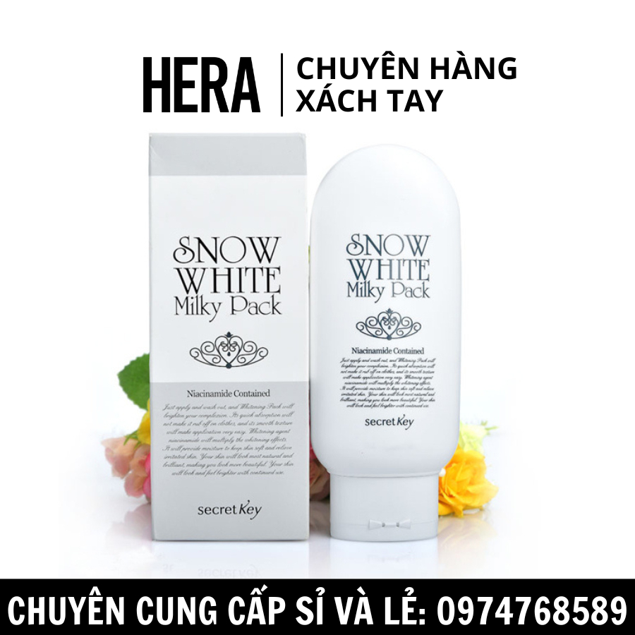 Kem tắm trắng Snow White Milky Pack 200ml cho body và mặt