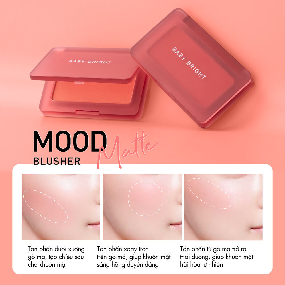 Phấn má hồng BABY BRIGHT MOOD MATTE BLUSHER