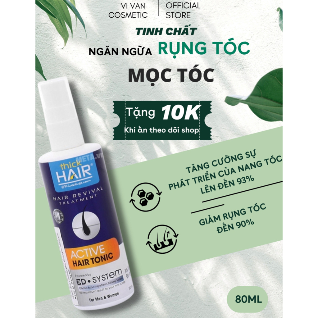 Xịt Mọc Tóc THICK HAIR TONIC 80ml I Tinh Chất Giảm Rụng Tóc Dưỡng Tóc Kích Thích Mọc Tóc - ( Vivan _ Cosmetics )