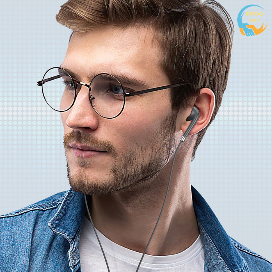 Tai nghe chân tròn 3.5 Bwoo BO-HF20 cho các dòng máy điện thoại máy tính máy nghe nhạc BH 12 Tháng