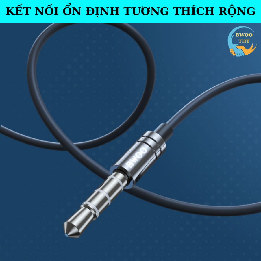 Tai nghe chân tròn 3.5 Bwoo BO-HF20 cho các dòng máy điện thoại máy tính máy nghe nhạc BH 12 Tháng