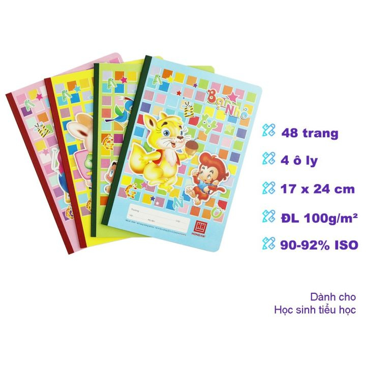 Combo 10 Quyển Vở Hồng Hà 48 Trang 4ly Vờ Ô Ly Giá Rẻ