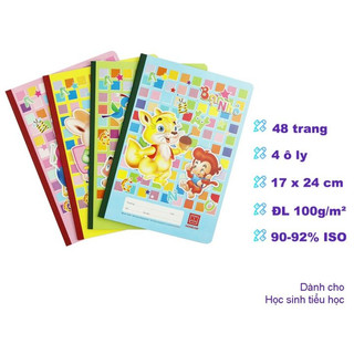 Combo 10 Quyển Vở Hồng Hà 48 Trang 4ly Vờ Ô Ly Giá Rẻ