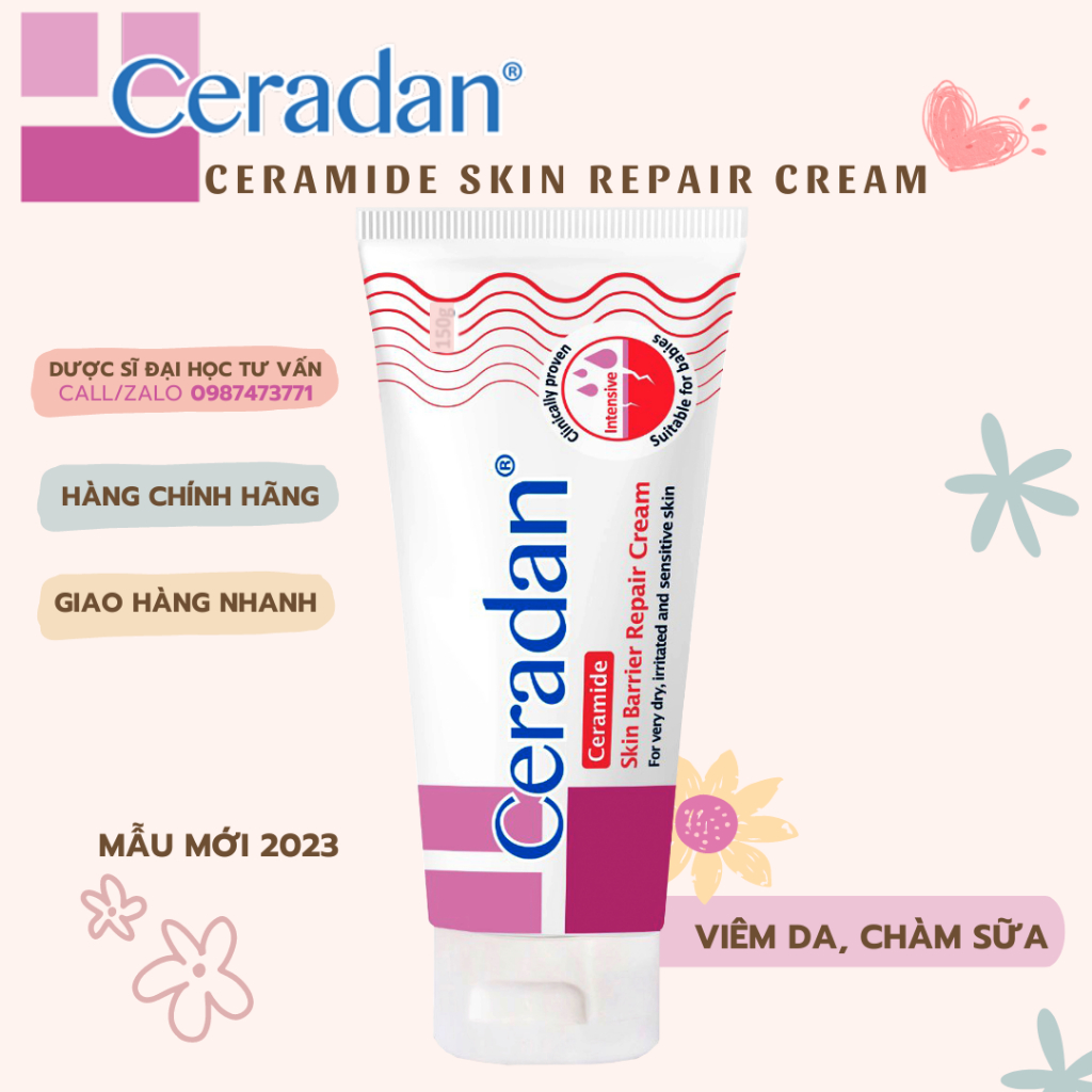  Kem dưỡng ẩm phục hồi da Ceradan® Skin Barrier Repair Cream 80g/30g #ceradan #ceramide