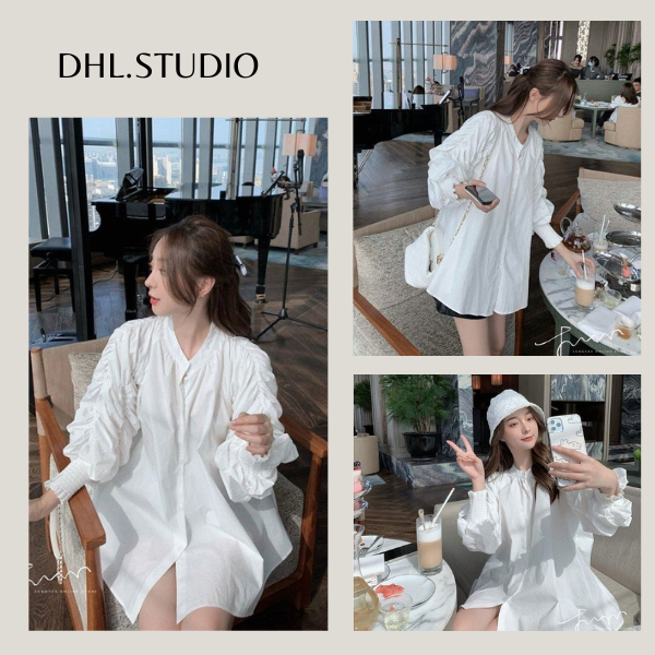 Áo kiểu tiểu thư tay bồng - D16