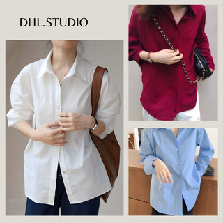 Áo sơ mi nữ dáng rộng phong cách hàn quốc - D04