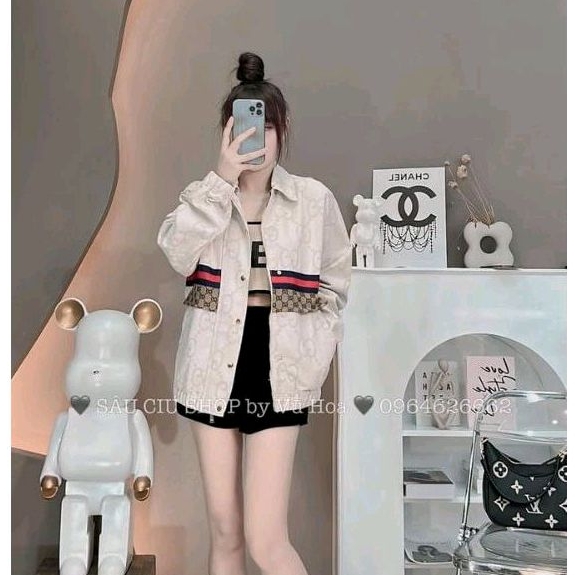 (ảnh thật) Áo khoác G.C dáng rộng siêu hot
