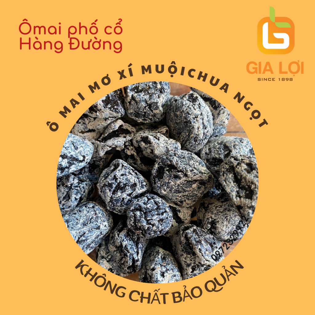 Ô Mai Phố Cổ Hàng Đường Ômai Xí Muội Mơ Chua Ngọt Hiệu Gia Lợi Hũ 300g