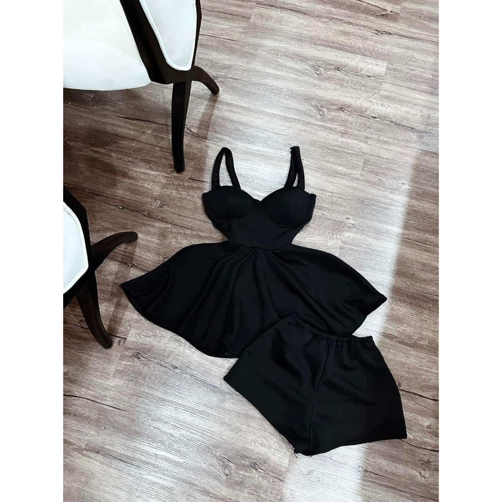 Đầm 2 dây yếm xèo phong cách HOT TREND cho các chị em đi dự tiệc đi chơi du lịch