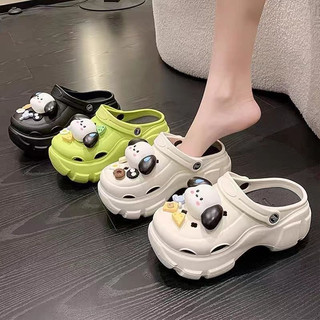 Dép sục nữ 3TDEP, dép cross độn đế 7cm tặng kèm sticker cún dễ thương, đi chơi đi học