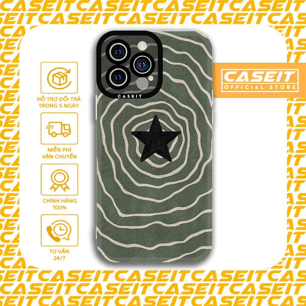 Ốp lưng iphone cạnh vuông Caseit nền sao aesthetic converses cute 8/8plus/x/xs/11/12/13/14/pro/max/plus/promax