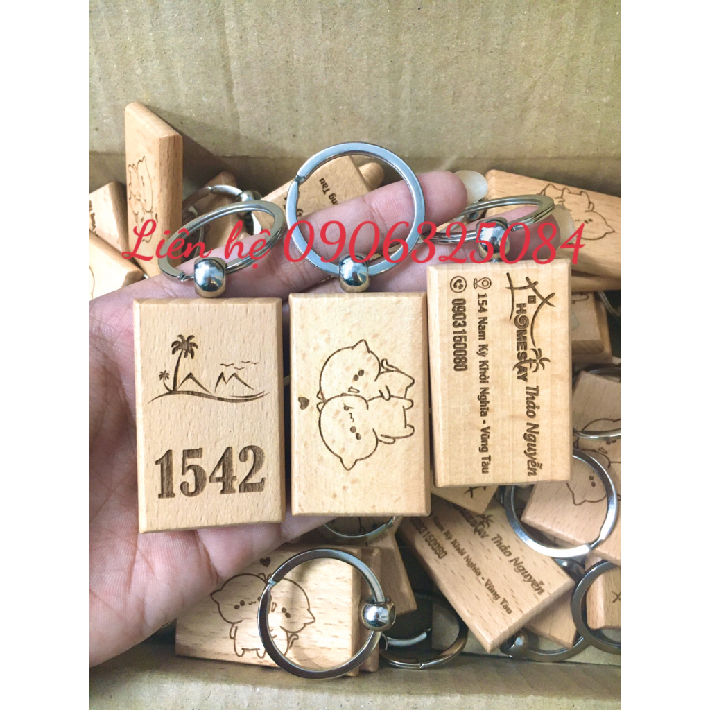 Móc Khoá Gỗ Số Phòng, Homstay