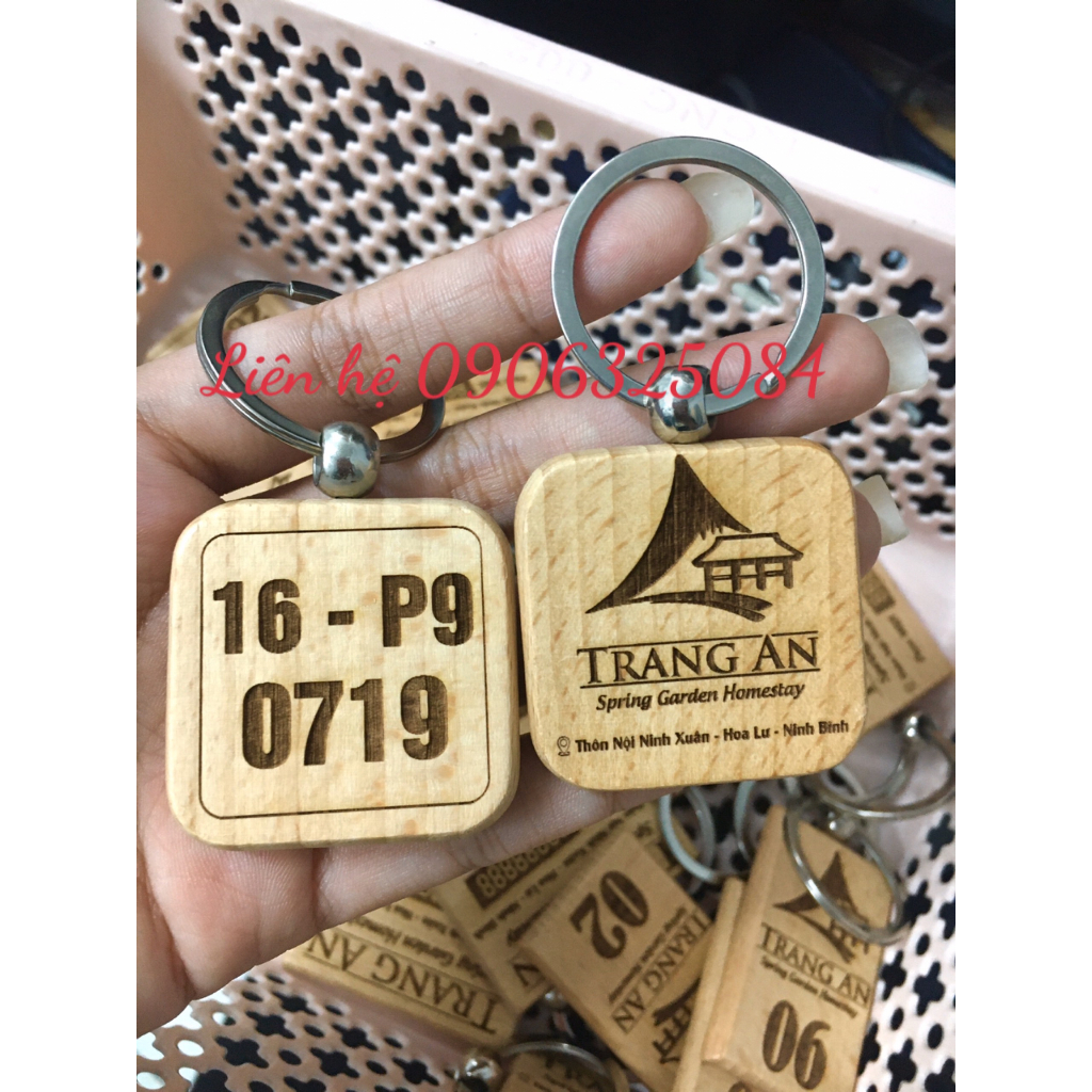 Móc Khoá Gỗ Số Phòng, Homstay