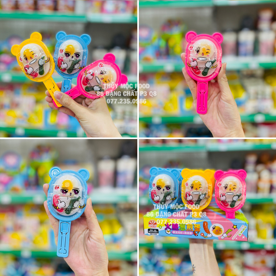 Thạch Chảo Hề Cute Pudding Kem Trứng Kèm Kẹo Nổ Xèo Xèo Cho Bé Chơi Vui Vẻ