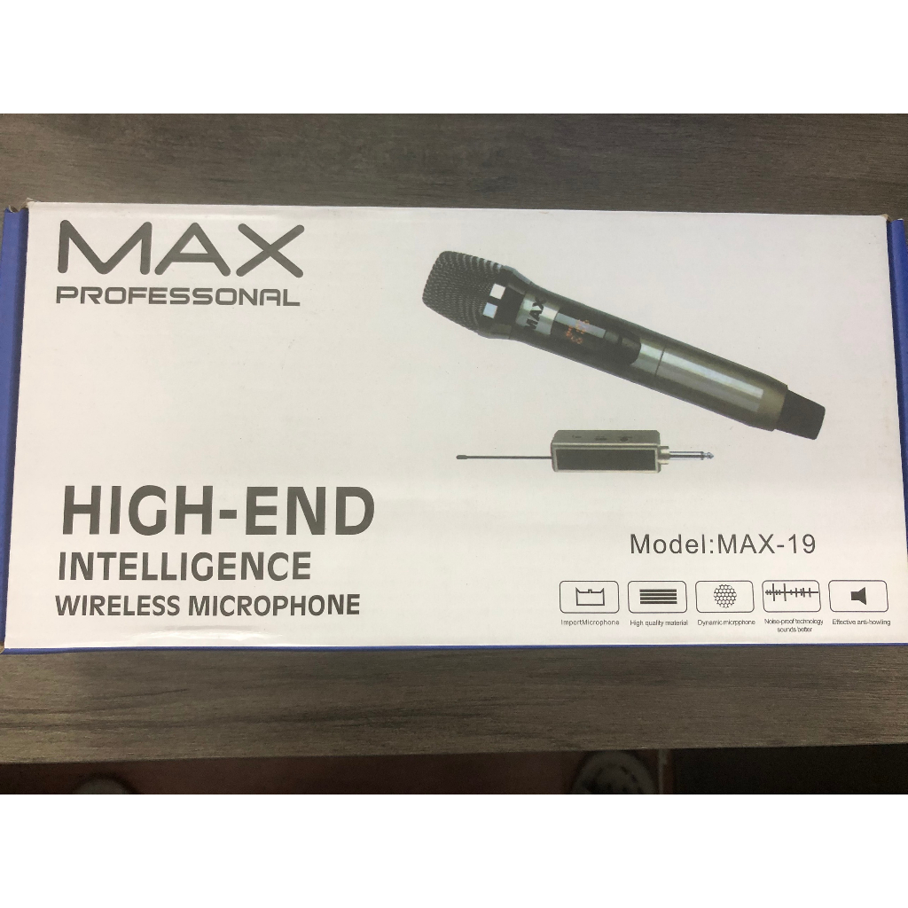 Micro Không Dây Karaoke Max 19, Model 2023, Màn Hình LED, Chống Hú Tốt, Hát Nhẹ, Sóng Mạnh, Âm Thanh Cực Hay