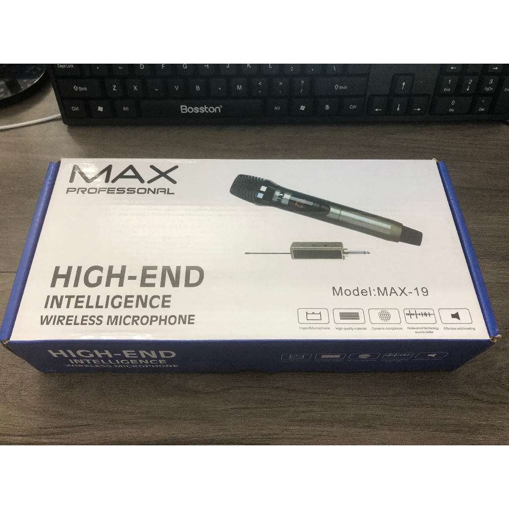 Micro Không Dây Karaoke Max 19, Model 2023, Màn Hình LED, Chống Hú Tốt, Hát Nhẹ, Sóng Mạnh, Âm Thanh Cực Hay