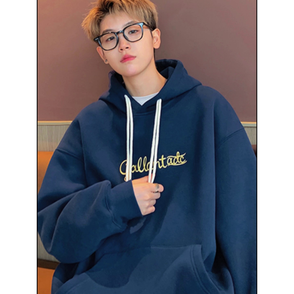 Áo hoodie nam form rộng có mũ 2 lớp, áo nỉ nam có mũ kèm 2 dây thời trang trẻ trung mặc đi chơi đi học mùa đông 2023